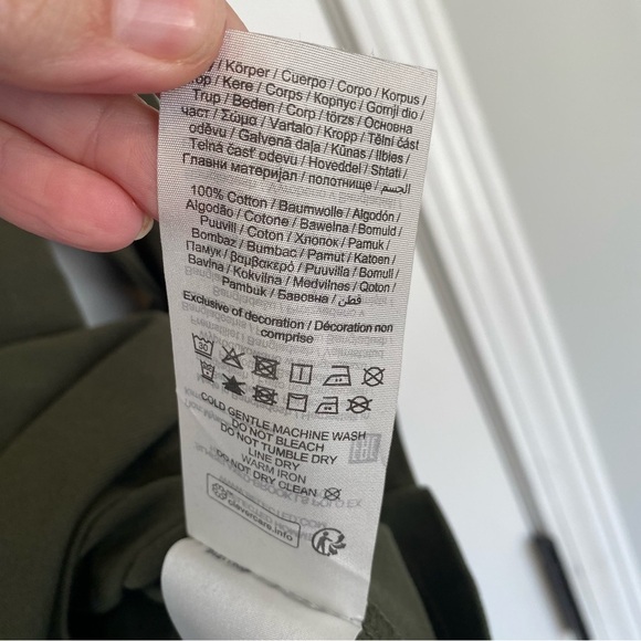 Selected Homme Men's Olive Green Long Sleeve Polo Shirt Size Large NWT - Picture 8 of 9